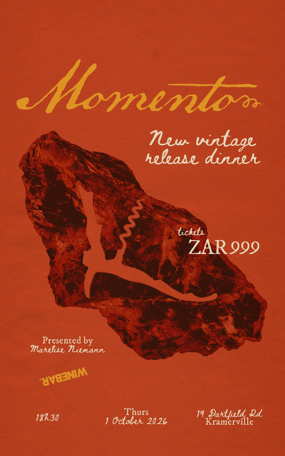 Momento Release Tasting & Dinner – Thurs 01 Oct