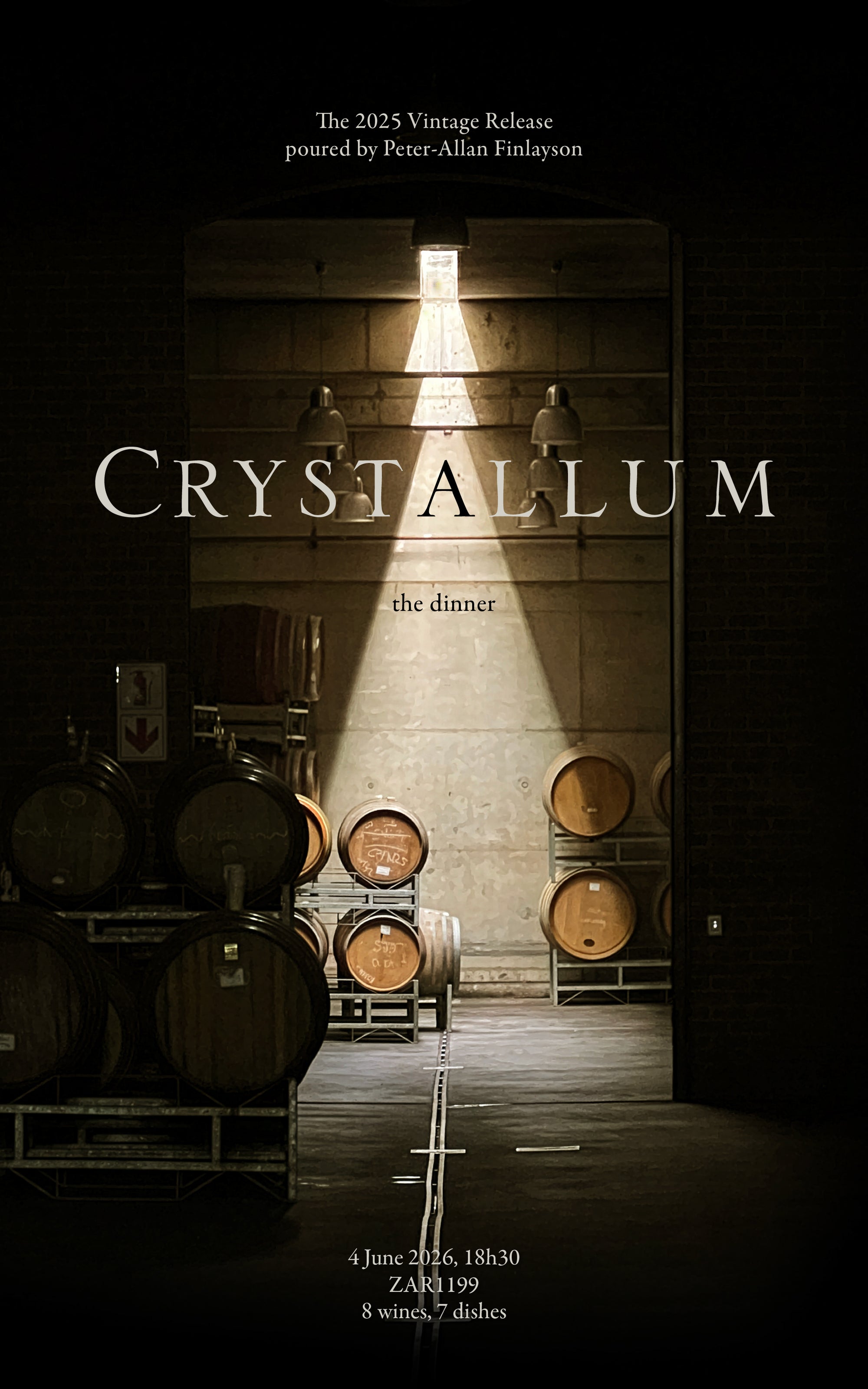 Crystallum Vintage Release Tasting & Dinner – Thurs 4 Jun